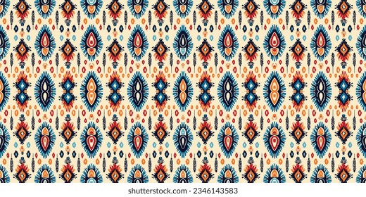 Seamless batik pattern,Seamless tribal batik pattern,and Seamless colorful pattern resemble ethnic boho, Aztec,and ikat styles.designed for use in wallpaper,fabric,curtain,carpet,Batik Embroidery