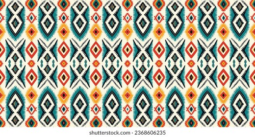 Seamless batik pattern,Seamless tribal batik pattern,and Seamless colorful pattern resemble ethnic boho, Aztec,and ikat styles.designed for use in wallpaper,fabric,curtain,carpet,Batik Embroidery
