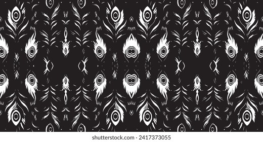 Seamless batik pattern,Seamless tribal batik pattern,and Seamless colorful pattern resemble ethnic boho, Aztec,and ikat styles.designed for use in wallpaper,fabric,curtain,carpet,Batik Embroidery