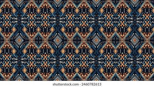 Seamless batik pattern,Seamless tribal batik pattern,and Seamless colorful pattern resemble ethnic boho, Aztec,and ikat styles.designed for use in wallpaper,fabric,curtain,carpet,Batik Embroidery