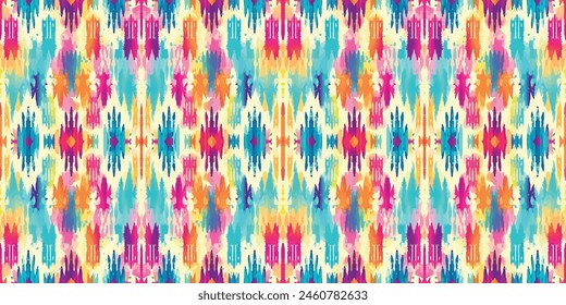 Seamless batik pattern,Seamless tribal batik pattern,and Seamless colorful pattern resemble ethnic boho, Aztec,and ikat styles.designed for use in wallpaper,fabric,curtain,carpet,Batik Embroidery