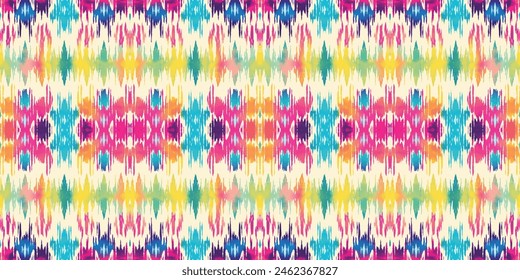 Seamless batik pattern,Seamless tribal batik pattern,and Seamless colorful pattern resemble ethnic boho, Aztec,and ikat styles.designed for use in wallpaper,fabric,curtain,carpet,Batik Embroidery