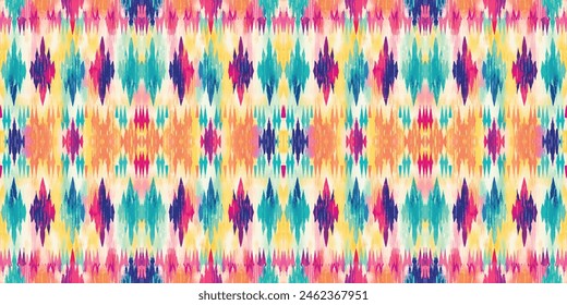 Seamless batik pattern,Seamless tribal batik pattern,and Seamless colorful pattern resemble ethnic boho, Aztec,and ikat styles.designed for use in wallpaper,fabric,curtain,carpet,Batik Embroidery