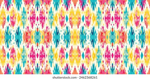 Seamless batik pattern,Seamless tribal batik pattern,and Seamless colorful pattern resemble ethnic boho, Aztec,and ikat styles.designed for use in wallpaper,fabric,curtain,carpet,Batik Embroidery