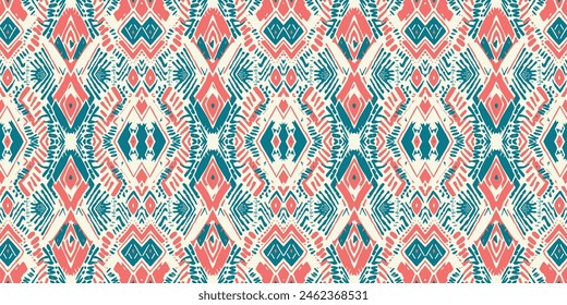 Seamless batik pattern,Seamless tribal batik pattern,and Seamless colorful pattern resemble ethnic boho, Aztec,and ikat styles.designed for use in wallpaper,fabric,curtain,carpet,Batik Embroidery