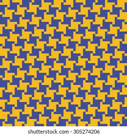 Seamless bauhaus blue and yellow retro classic cloth pattern vector