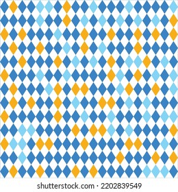 Seamless Bavarian rhombic pattern. Ideal for textiles, packaging, paper printing, simple backgrounds and textures