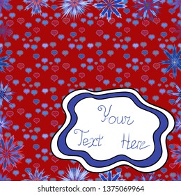 Seamless. Be your own kind of beautiful. Modern hand drawn lettering. Vector. Bright colored letters. Stylish font typography. Font on red, blue and white colors. Motivational calligraphy poster.