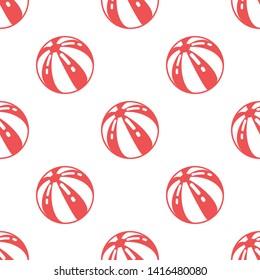 Seamless beach ball pattern background,Vector and Illustration.