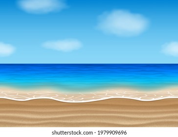 paisaje de playa ininterrumpido para los fondos de verano