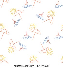 seamless with beach umbrella