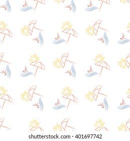seamless with beach umbrella