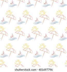 seamless with beach umbrella