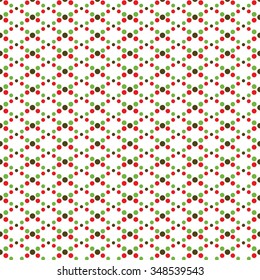 Seamless beads pattern. Seamless red and green circle pattern. Abstract Vector Background. Seamless Christmas Pattern. New year background. Zigzag Pattern. Geometric Pattern. Vector Regular Texture.