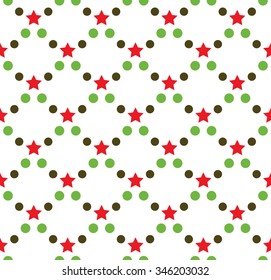Seamless beads pattern. Seamless stars Pattern. Abstract Vector Background. Garlands and stars. Seamless Christmas Pattern. New year background. Geometric Pattern. Vector Regular Texture.