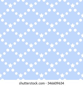 Seamless beads pattern. Seamless stars Pattern. Abstract Vector Background. Garlands and stars. Seamless Christmas Pattern. New year blue background. Geometric Pattern. Vector Regular Texture.