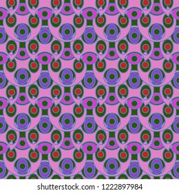Seamless beautiful abstract background multicolor circle magian.