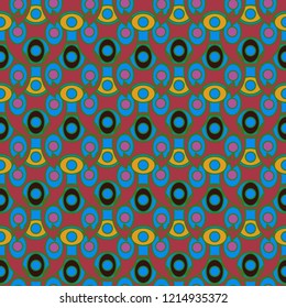 Seamless beautiful abstract background multicolored circle magic.