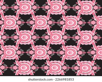 Seamless beautiful abstract deco line colorful pattern vector flat background.	