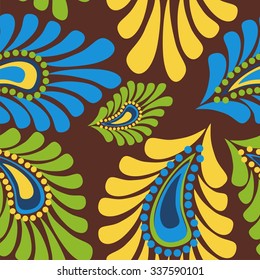 seamless beautiful background with bright ornament