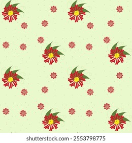 Seamless Beautiful and enchanting red flower arrangement series 0018 can be used for gift card, gift paper, wallpaper, fabrics and etc