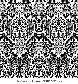 Seamless beautiful ethnic Indian floral Paisley pattern pattern on background. vector illustration