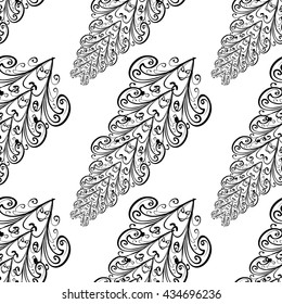 Seamless Beautiful fabric pattern. Doodles cute pattern. Nice background. Vector - stock. Gray, white and neutral on colors.