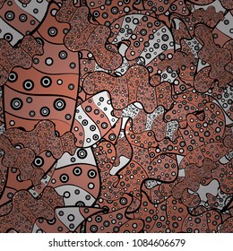 Seamless Beautiful fabric pattern. Neutral, black, orange on colors. Doodles cute pattern. Nice background. It can be used on wallpaper, mug prints, baby apparels, wrapping boxes etc. Vector - stock.
