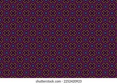 Seamless Beautiful Fashion Digital Print Art Graphic Texture Design Fabric Floral Shape Decoration Textile Vintage Modern Wallpaper Background Geometric Pattern