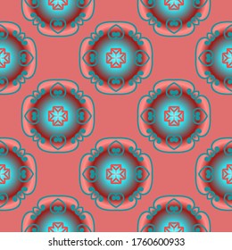 Bonito patrón floral impecable. Los diseños abstractos de textura con gradiente pueden utilizarse para fondos, motivos, textiles, papel tapiz, tejidos, envoltura de regalo, plantillas. Vector