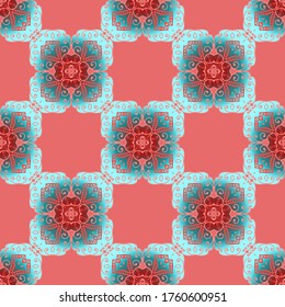 Seamless  beautiful floral Pattern. Abstract texture designs with gradient can be used for backgrounds, motifs, textile, wallpapers, fabrics, gift wrapping, templates. Vector