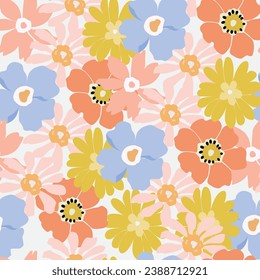 seamless beautiful floral pattern for clothes