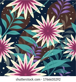 Seamless beautiful flower background design