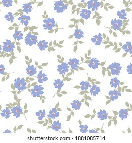 Seamless and beautiful flower illustration pattern,