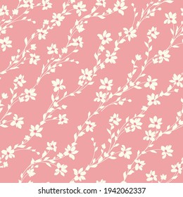 Patrón de ilustración de flores sin soldadura y hermosa,