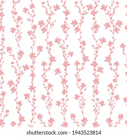 Patrón de ilustración de flores sin soldadura y hermosa,