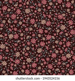 Seamless and beautiful flower illustration pattern,