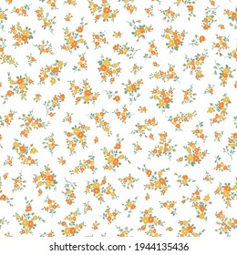 Seamless and beautiful flower illustration pattern,