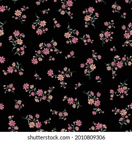 Seamless and beautiful flower illustration pattern,