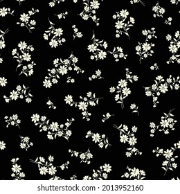 Seamless and beautiful flower illustration pattern,