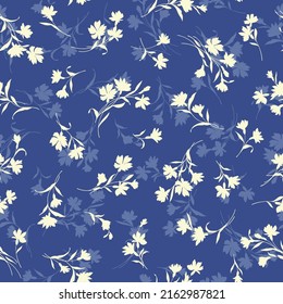 Seamless and beautiful flower illustration pattern,