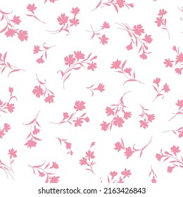 Seamless and beautiful flower illustration pattern,