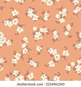Patrón de ilustración de flores sin soldadura y hermosa,