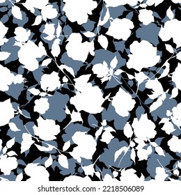 Seamless and beautiful flower illustration pattern,