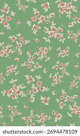 Patrón de ilustración de flores sin fisuras y hermosas,