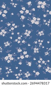 Seamless and beautiful flower illustration pattern,