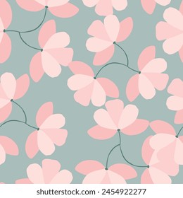 seamless beautiful flower pattern with colorful background-illustration