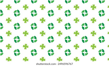 Seamless beautiful flower pattern design, green leaf combination pattern with vector. cloth print, cover, background, rap paper design with simple illustrator.