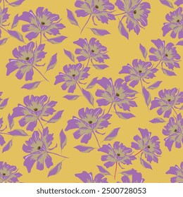 Seamless beautiful flower pattern textile design