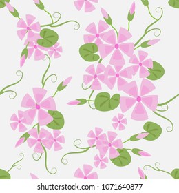 Seamless beautiful flowers pattern background vector